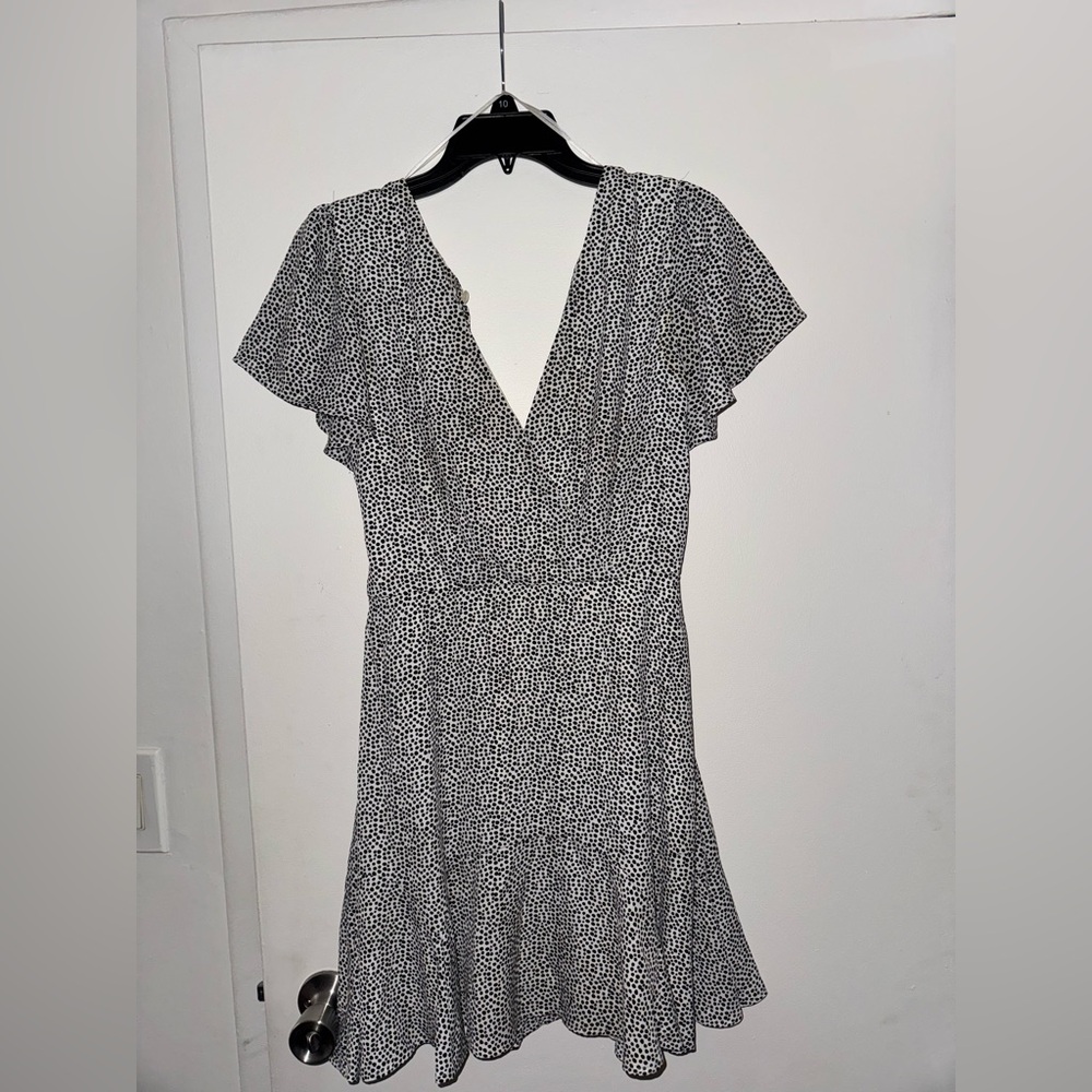 Belted Dalmatian mini dress